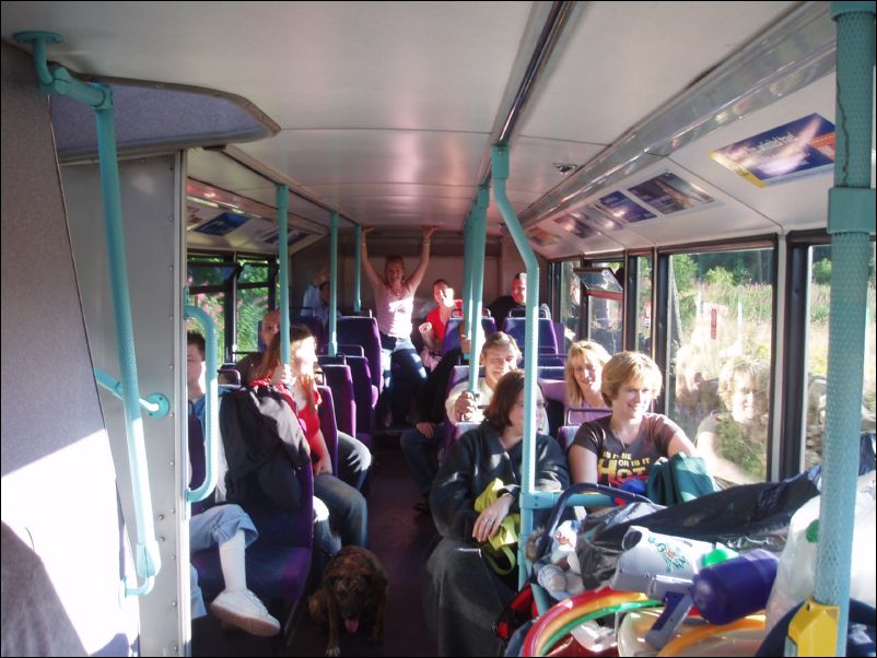 the terrified passengers